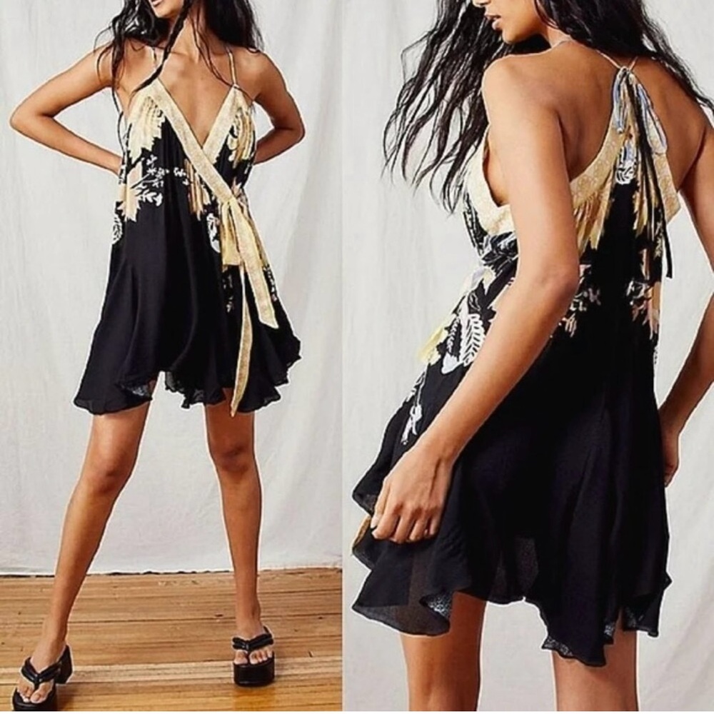 Free People Intimately Secret Gardens Boho Floral Wrap Dress